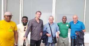 Photo : Arsenal legend Jens Lehmann lands in Lagos for scouting programme